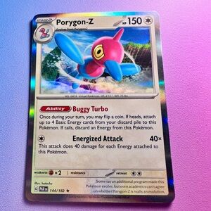 porygon-z - 144/182 (holo rare) — pokemon: paradox rift